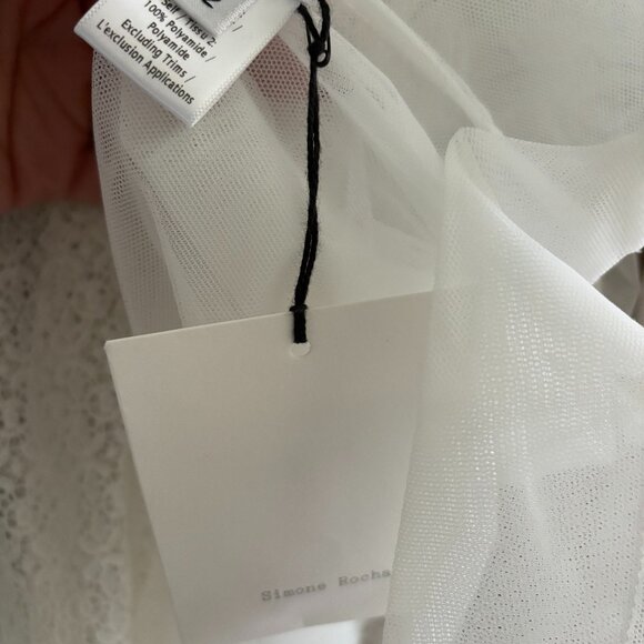 Simone Rocha White Tulle Dress w/Slip - Size UK12/US8 - NWT - Picture 13 of 14